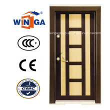 Cadre décoratif MDF Armored Security Steel Wood Doors (W-T07)